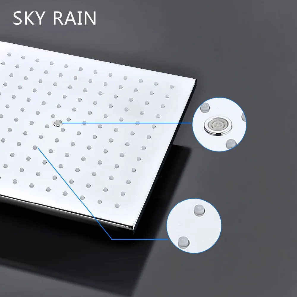 SKY RAIN Ванная комната Душ 10 дюймов латунная квадратная насадка для душа с ручной