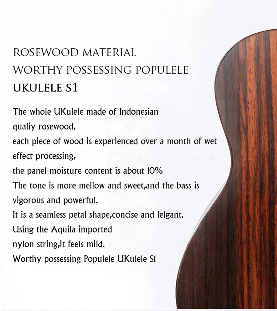 Populele U1 2" Умная концертная гитара укулеле Bluetooth акустическая электрическая сопрано укулеле Uke комплект гитара Xiaomi светодиодный APP Phone