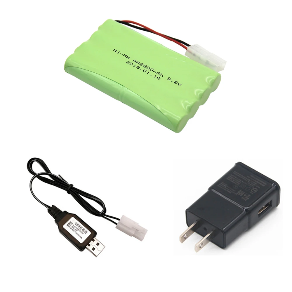 Никель металлогидридная батарея 9 6 В 2800 мА/ч с USB зарядным устройством для