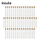 Прозрачные пластиковые пробирки Kicute, 20 мл, 50 шт.упак., с пробками, лабораторные, школьные, образовательные пробирки 150x15 мм