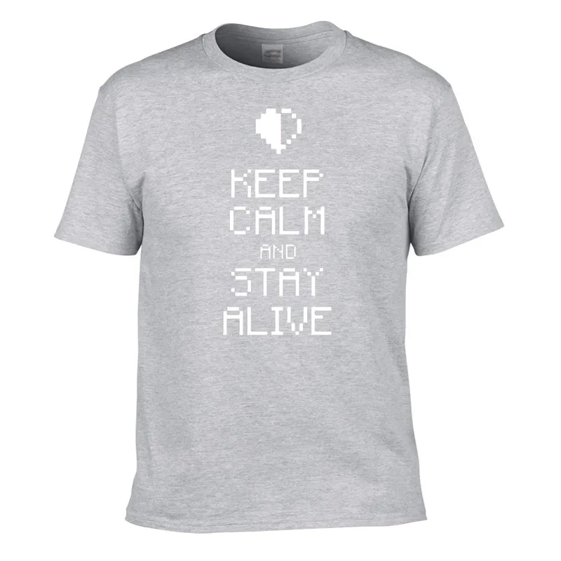 Забавные футболки Keep Calm And остаться в живых The Legend of Zelda inspire Homme короткий рукав