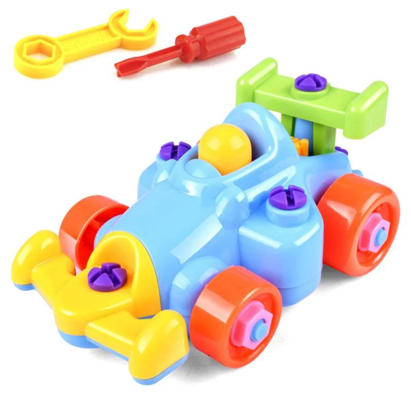 DIY Small Plane Car Blocks Puzzle Kids Educational Toy Early Learning Disassembly assembly of kart Train Helicopter |