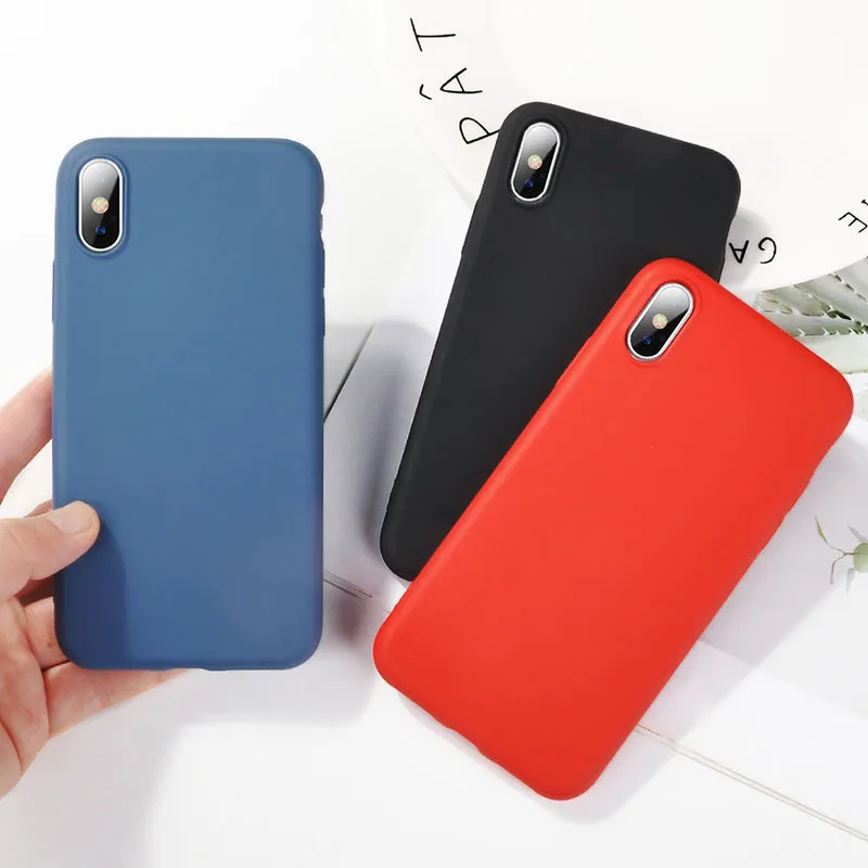 TIKITAKA мягкий силиконовый ударопрочный чехол для iPhone X XS XR XS Max 8 7 6 6 S Plus candy color Резиновая Защитная задняя крышка