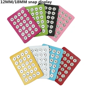 Высококачественный мягкий цветной кожаный защелкивающийся дисплей с 24 кнопками подходит для кнопок 12 мм и 18 мм Оптовая Продажа PJ0030