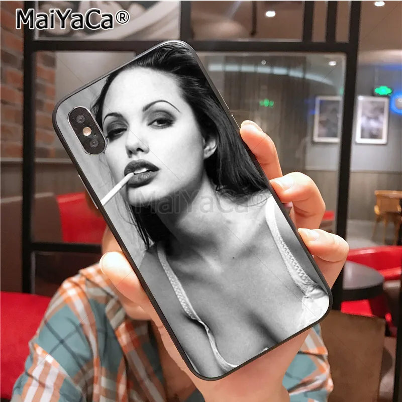 MaiYaCa Angelina Jolie супер милые чехлы для телефонов iphone 11 Pro X 8plus 7 6splus 5s se 7plus чехол