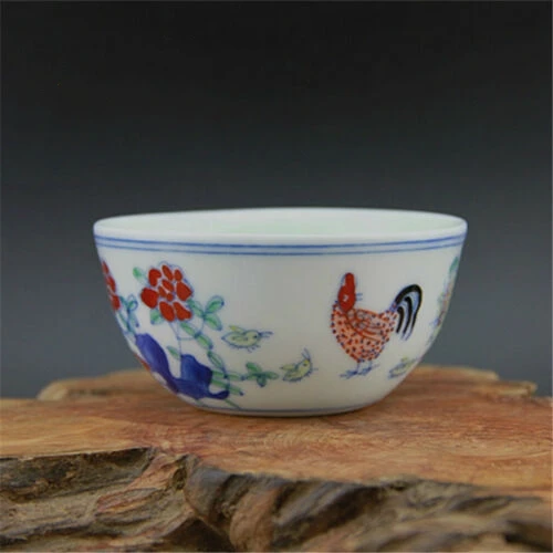 Китайский старинный фарфор MING CHENGHUA Hen 280 миллионов чашка с изображением курицы Bowl