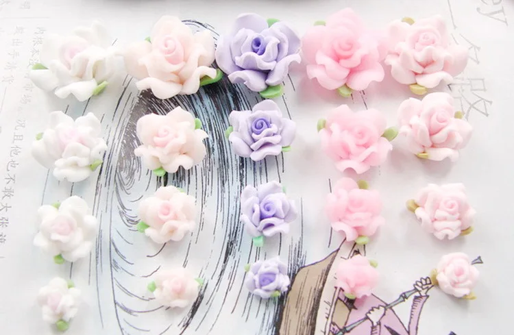 Бусины из полимерной глины в мульти стиле для самостоятельной сборки волос