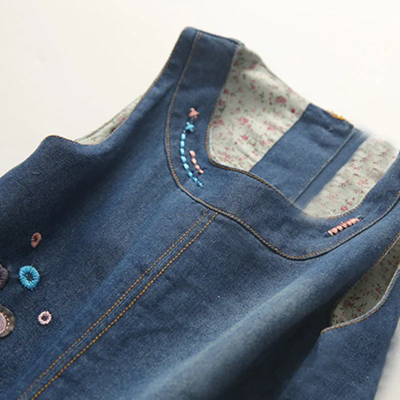 Girl''s Overalls Cute Mickey Pattern Embroidery Design Fashion Female Baby Jean Dress Infant Kid Spring Autumn Clothing | Детская
