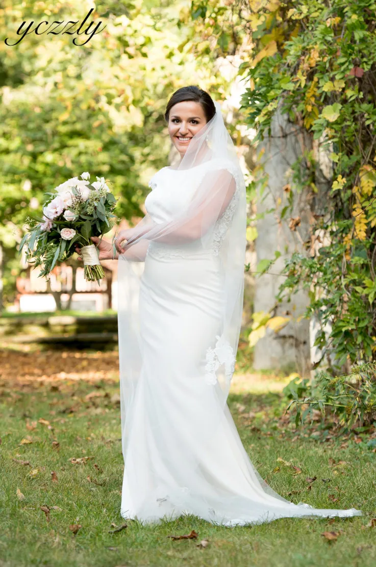 Real Brides Plus Size Wedding Dress 2019 Elegant Backless Soft Satin Mermaid Long Appliques Bridal Gown Big | Свадьбы и торжества