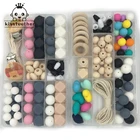 Набор для прорезывания зубов, 2 шт., силиконовые бусины