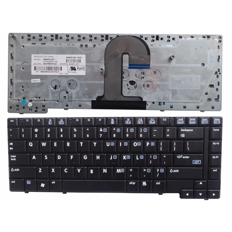 Черная новая английская клавиатура для ноутбука hp 6710B 6710S 6715B 6715S 6517S 6715 6712 6735s