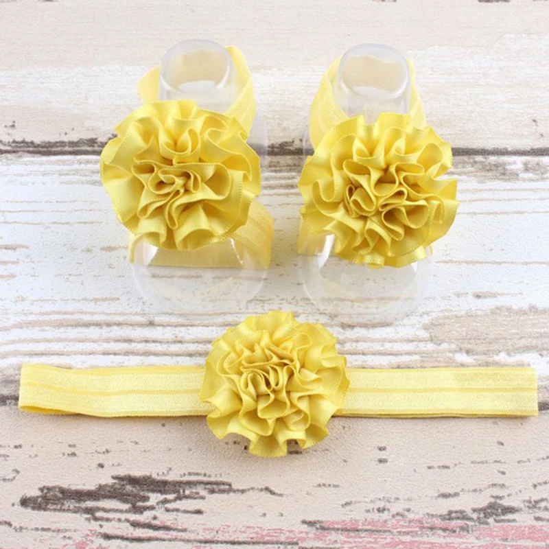 Beautiful Baby Foot Flower Sandals Girls Infant Toddler Headband Accessories Hot | Детская одежда и обувь