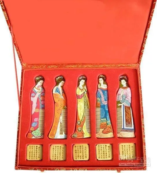 Золотистая древесина искусственная кожа классика подарки с китайскими