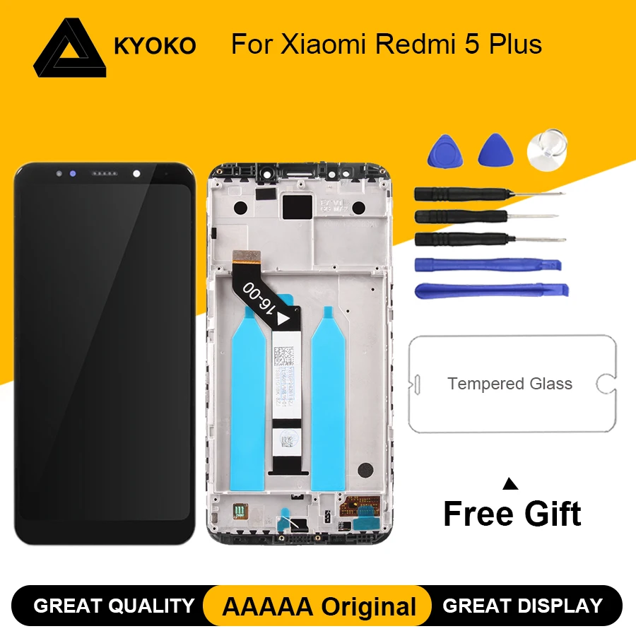 AAAAA Оригинальный ЖК дисплей для XIAOMI Redmi 5 Plus сенсорный экран дигитайзер замена