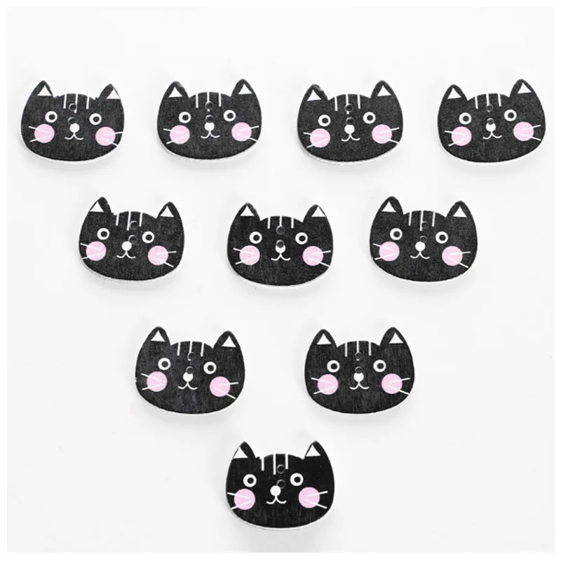 10pcs/lots DIY Colorful Wooden Button Mixed 2 hole Flower Natural Sewing children Buttons for scrapbooking Clothes Accessories | Дом и сад