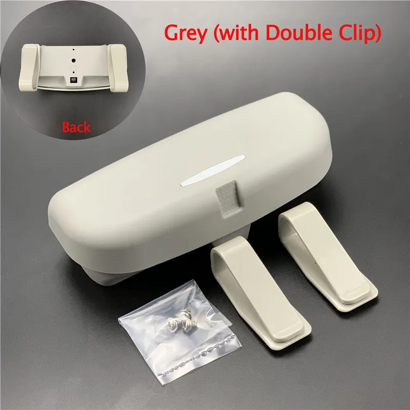 Double Clip Grey Аксессуары для автомобиля солнцезащитный козырек очки коробка для HAVAL H1 H2 H3 H5 H6 H7 H8 H9 M4 M6 Concept B купе F7x SC C30 C50 - Название цвета: Double Clip Grey