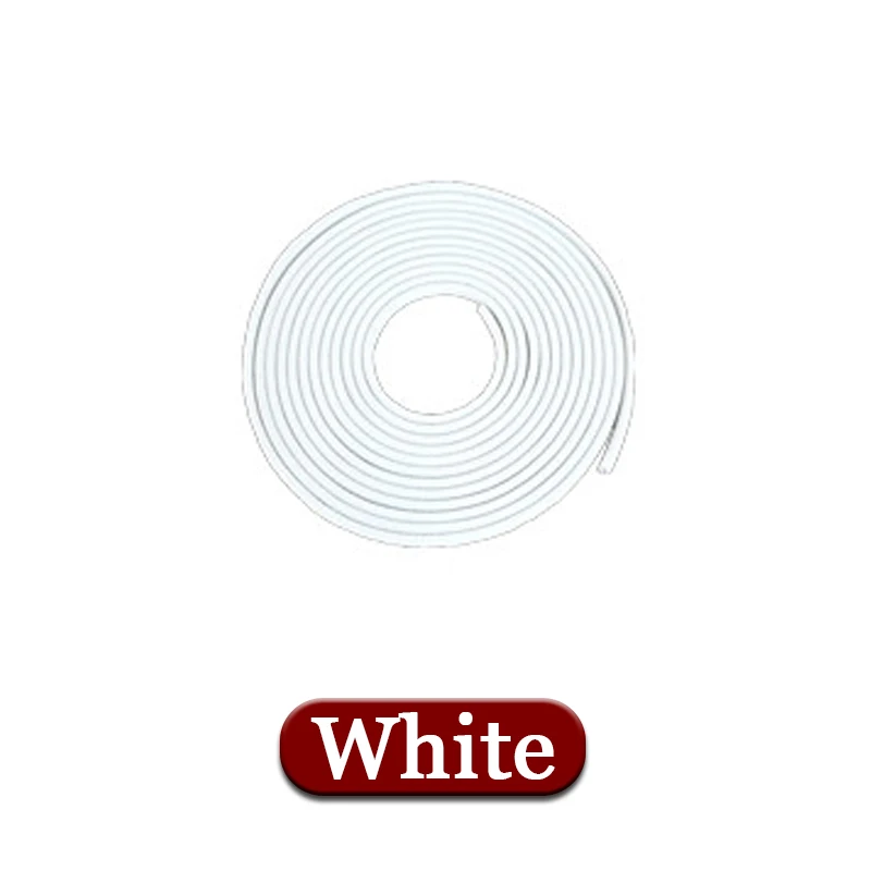 White 5 meters Автомобильный-Стайлинг, 5 м, защита от царапин на краях двери, уплотнительная накладка, автомобильные дверные наклейки, автомобильные аксессуары - Цвет: White 5 meters