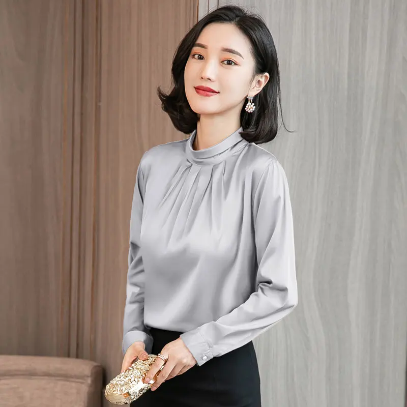 Blusas mujer de moda осень 2020 женская блузка с длинными рукавами модная рабочая одежда