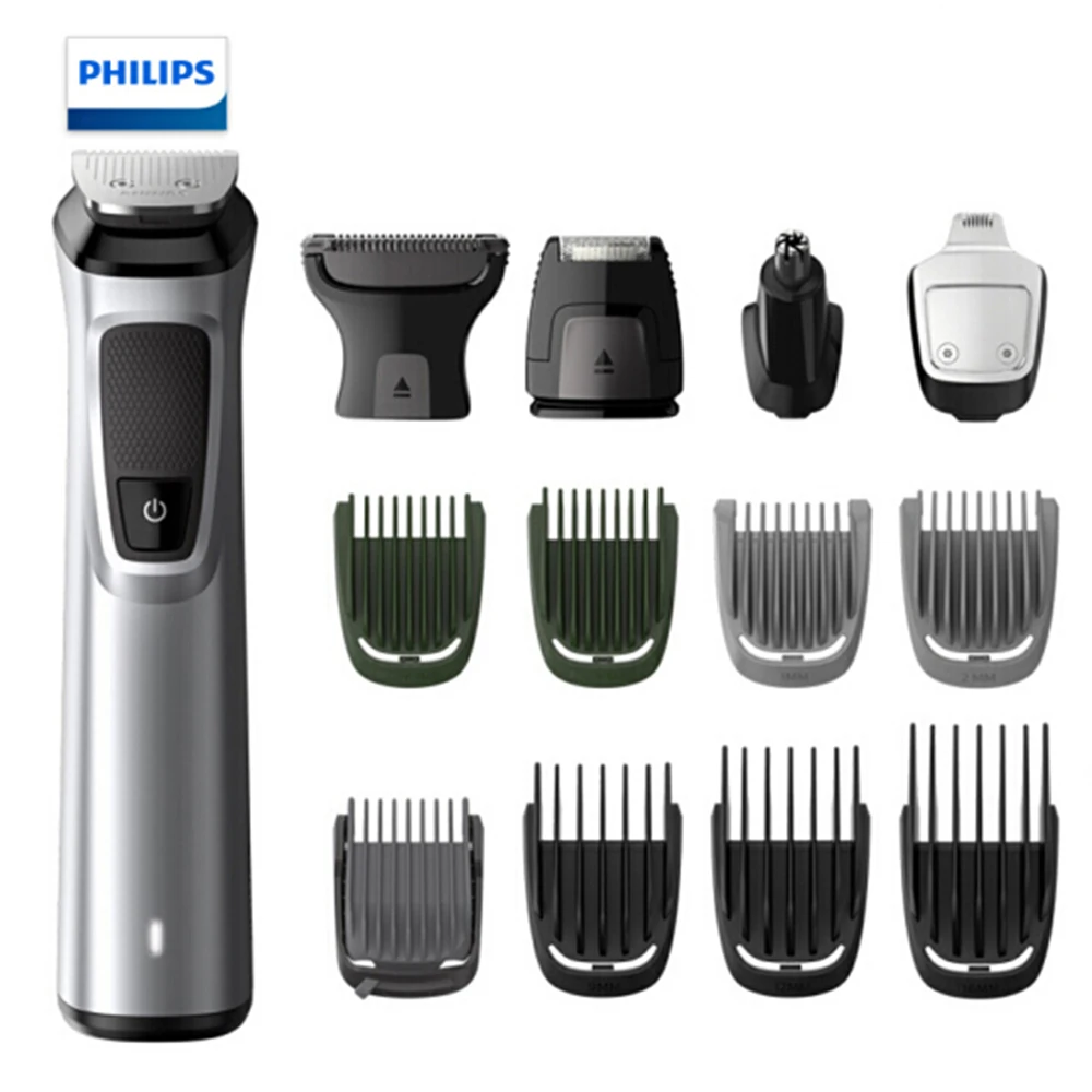 Philips серии 7000 14-в-1 Для мужчин триммер для стрижки волос для ухода за кожей лица, волос и тела с DualCut Технология, непромокаемый MG7720/15