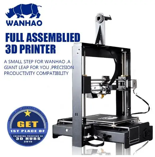 Wanhao 3D Printer i3 Plus Принтер I3 ПЛЮС MARK II с прочной стальной рамой. Высокое качество.