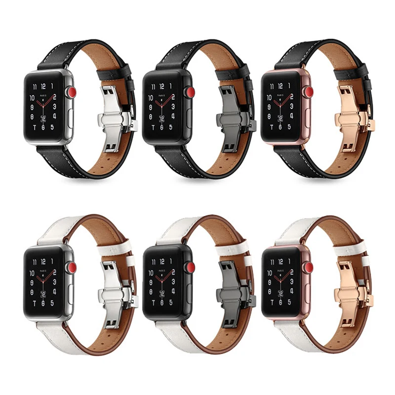 Бабочка туфли с ремешком и пряжкой ремешок для apple watch группа 4 5 44 мм 40 мм наручных часов iwatch, 42 мм, 38 мм, версия 3/2/1 браслет для часов из натуральной кожи Аксессуары