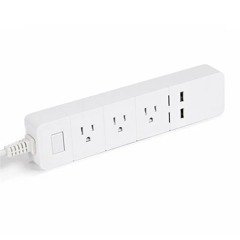 Alexa Google Голосовое управление умная розетка США с 2 usb портами и 3 розетками