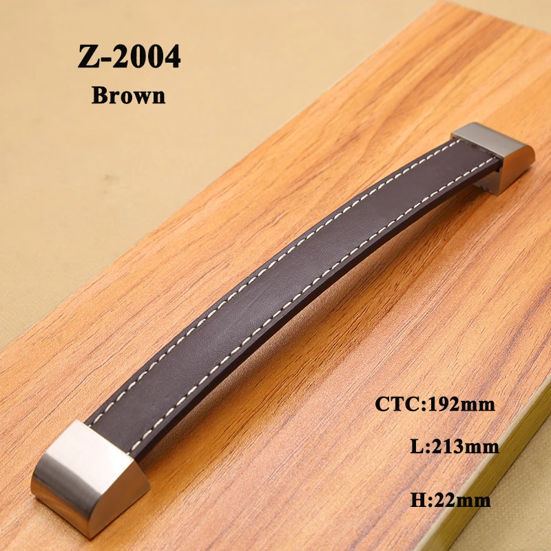 Z-2004-192 Brown 3 цвета/ручка и ручки из цинкового сплава для мебели, шкафа, ящика, чемодана, ручки 96 мм-192 мм - Цвет: Z-2004-192 Brown