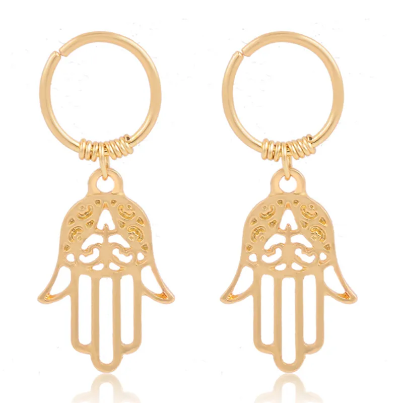 2017 гвоздик для пирсинга серьги Хамса Надеваемые На ушной хрящ обруч крошечный