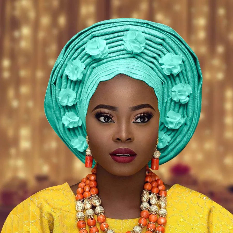 Головная повязка aso oke в африканском стиле с цветами|Африканская одежда| |