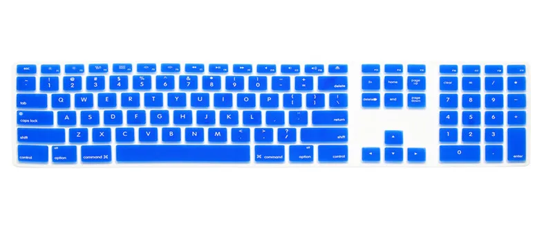 Для iMac проводная USB клавиатура Apple A1243 MB110LL/B с цифровой клавиатурой силиконовая полноразмерная клавиатура защитная кожа Для iMac - Цвет: blue