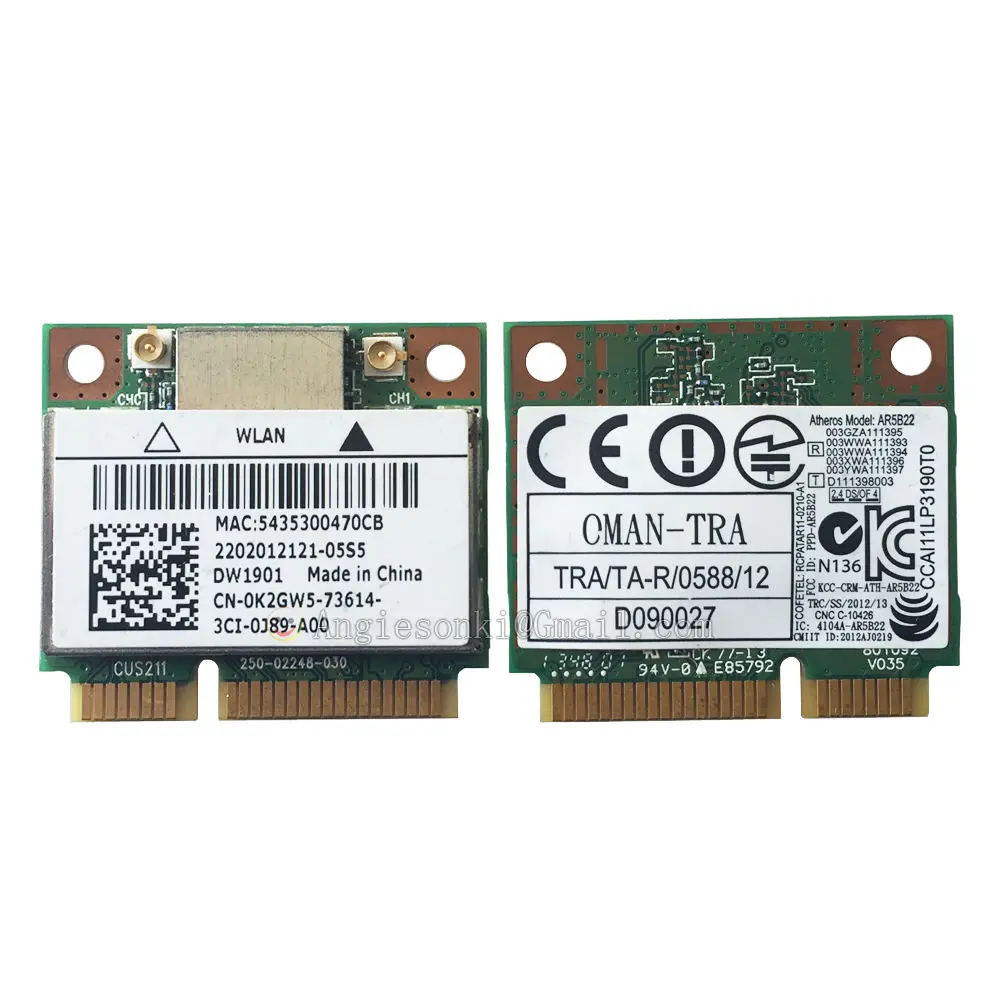 Двухдиапазонная Беспроводная мини карта AR5B22 AR9462 с BLUETOOTH 2 4 ГГц BT Wi Fi для ноутбука