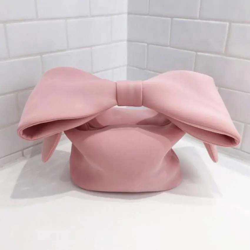 Рецессивная сумка мессенджер LJT Сумка с лентой и милым бантом Женская мини для