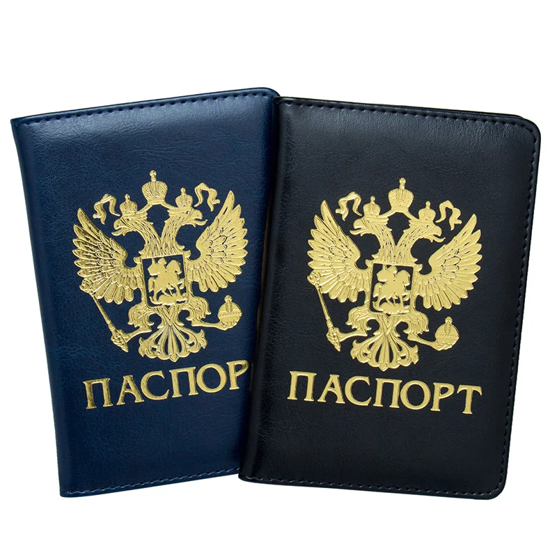 Чехол для паспорта мужчин и женщин из искусственной кожи с эмблемой