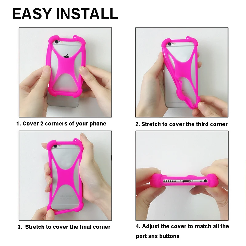 Универсальный мягкий силиконовый чехол M2S для телефона эластичный чехол-бампер