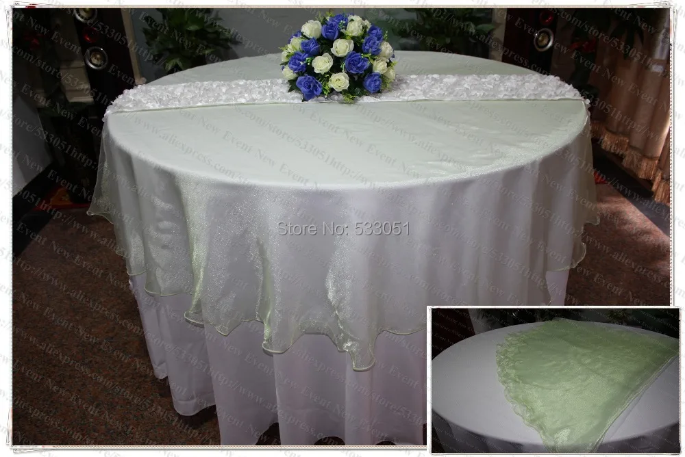 210cm Round NO.20 Light Green Organza Table Overlay/Table Cover/Tablecloth For Wedding Party Home Hotel Banquet Decorations | Дом и сад