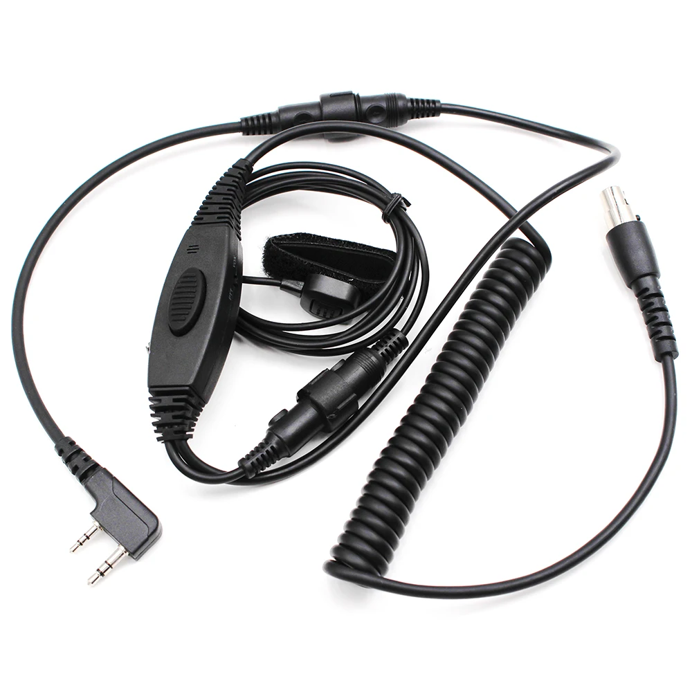Авиационная гарнитура шумоподавление наушники Walkie Talkie VOX/микрофон PTT для Kenwood Baofeng UV-5R UV-82 Retevis двухстороннее радио