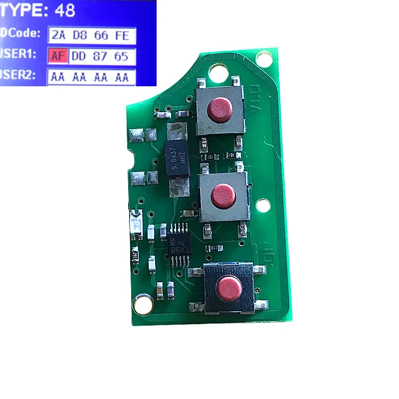 АВТОМАТИЧЕСКИЙ ИМОБИЛИЗАТОР ДЛЯ АВТОМОБИЛЯ С ОБРАТНЫМИ КЛЮЧАМИ 433МГЦ ID48 CHIP ДЛЯ VOLKSWAGEN PASSAT BORA 2002-2005 1J0959753AH