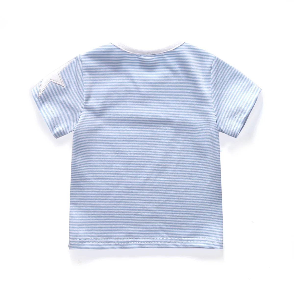 Summer cute twinkle stars Baby Boys girls Clothes Suits Infant Cotton sets Casual candy Blue Striped Shirt+Shorts 2pcs Sets | Детская
