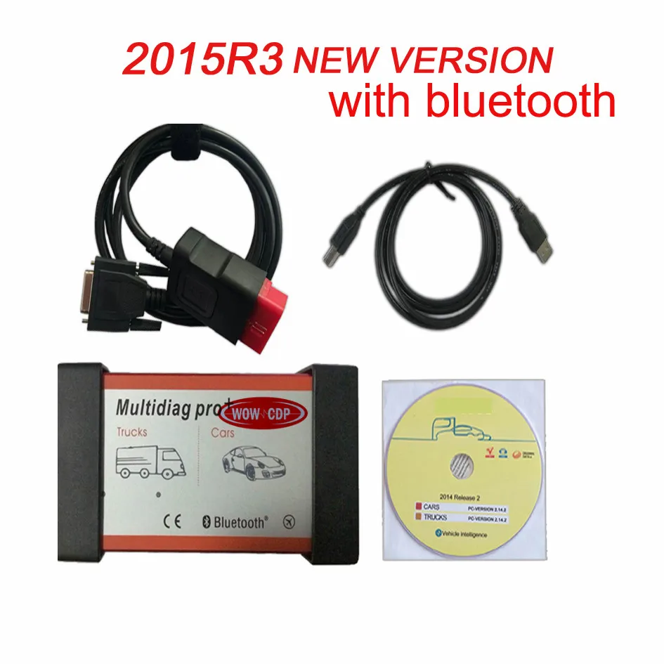 DHL Бесплатная доставка 2015R3 Multidiag pro + с Blutooth TCS PRO диагностический сканер для