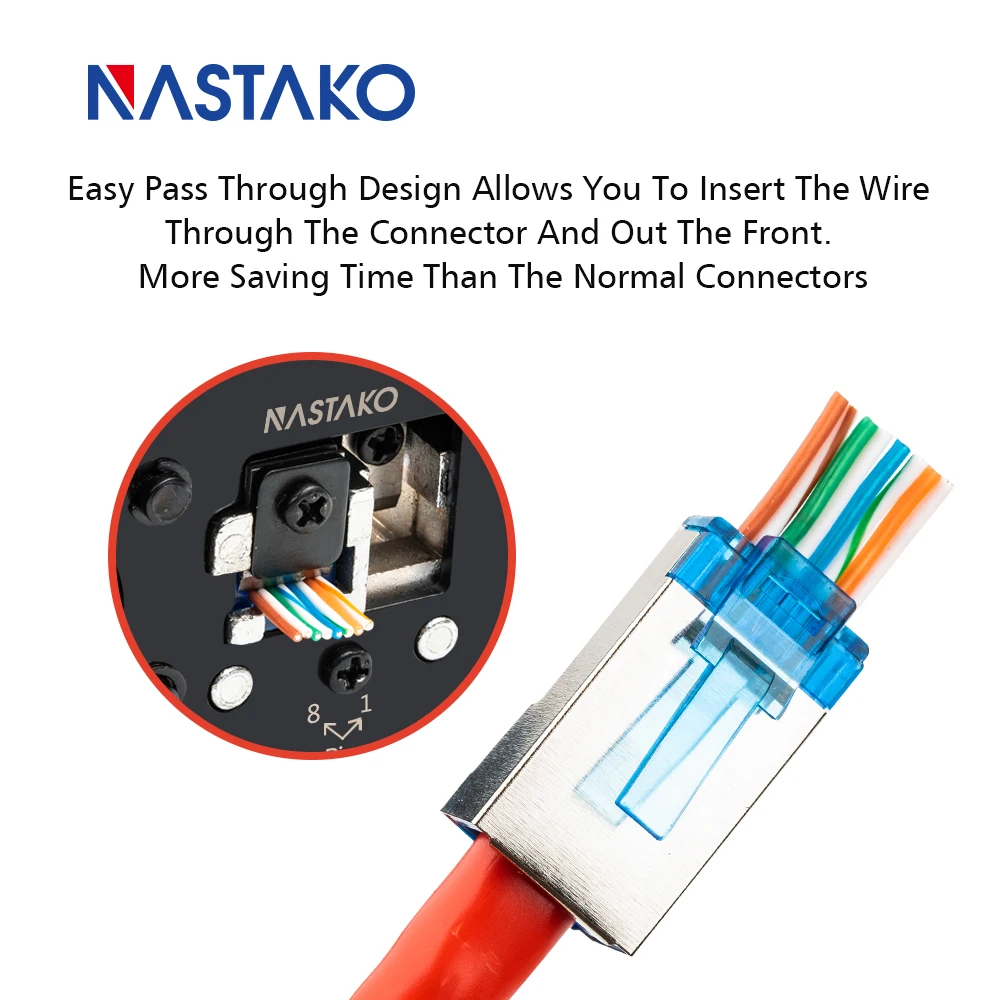 Легко RJ45 разъем Cat6 8P8C модуль штекер Cat5e rj45 сетевой кабель легко пройти через