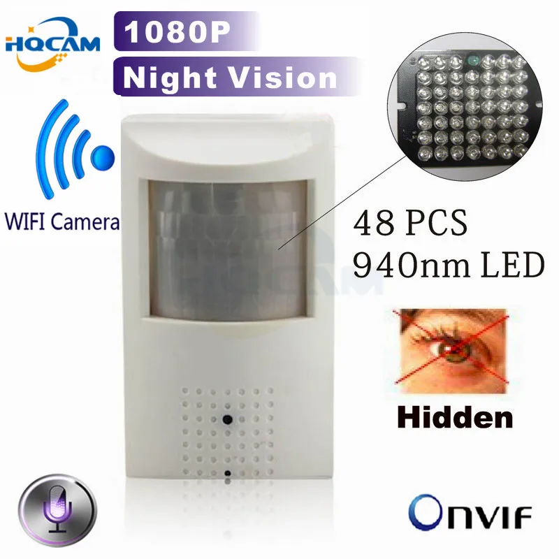 HQCAM 1080P Wi Fi IRCUT мини ip камера 940nm led сетевая безопасности ночного видения ИК PIR