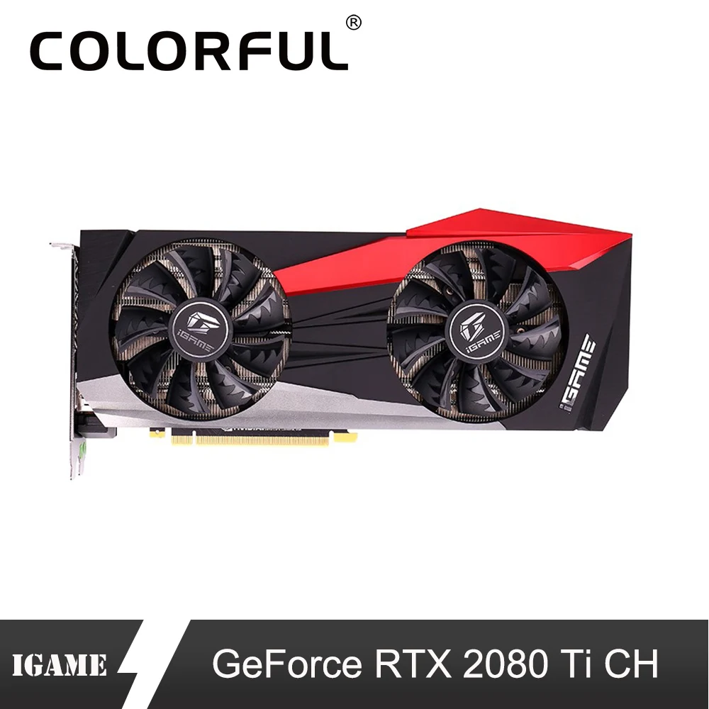 Красочная видеокарта Nvidia GeForce RTX 2080 Ti CH GPU GDDR6 11G RTX 2080ti игровая видеокарта для 352 бит настольного ПК