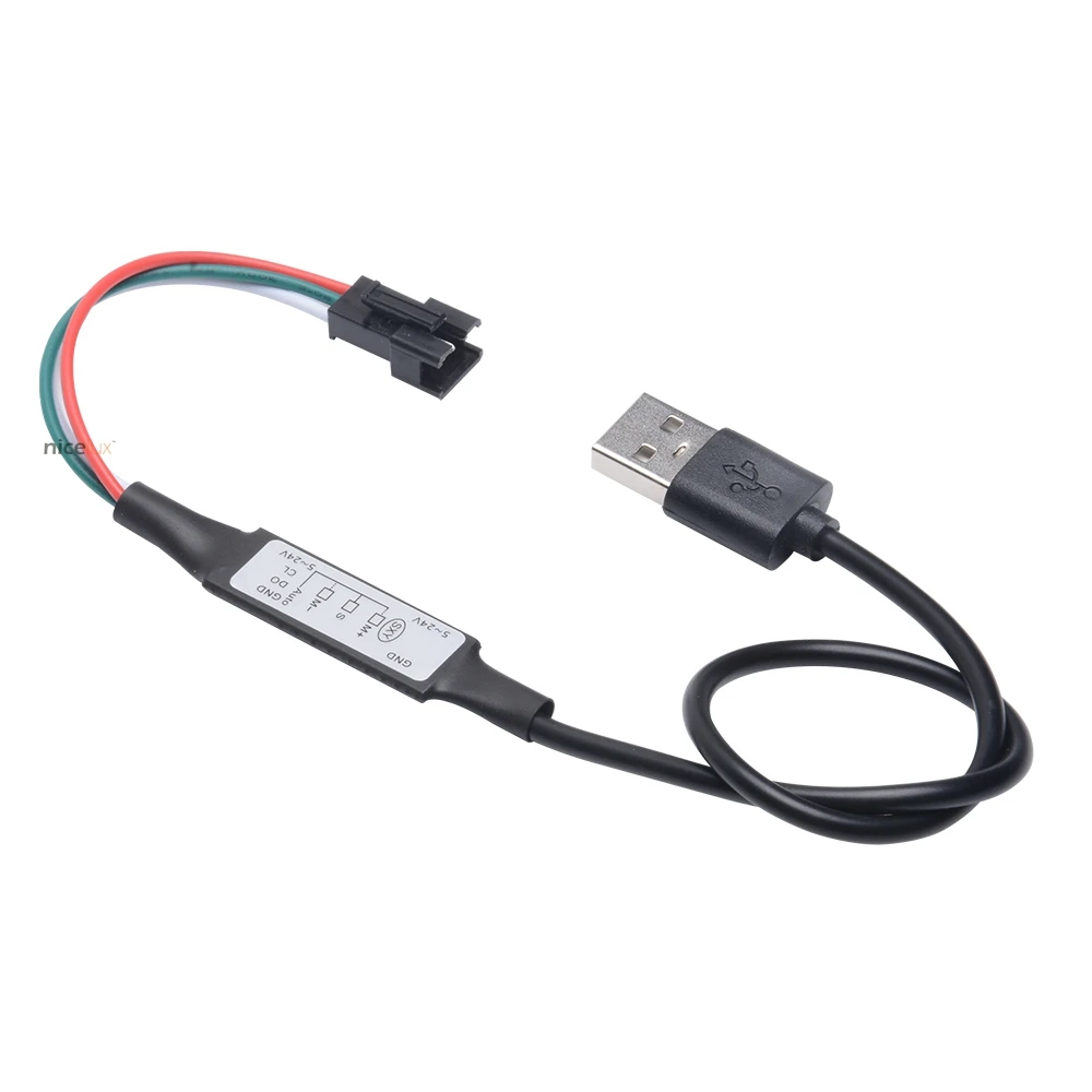 USB 3key кнопка управления диммер для 5 В 3pin WS2812 RGB 5050 Светодиодный Пиксельная полоса Модуль светильник с JST разъем WS2812B контрольный Лер