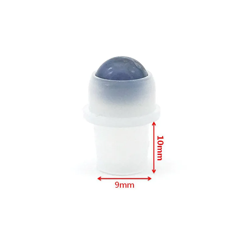 

100pcs Natural Gemstone Roller Ball For 5ml 10ml Essential Oil perfume Text Roll On THICK Glass Bottles Accessories