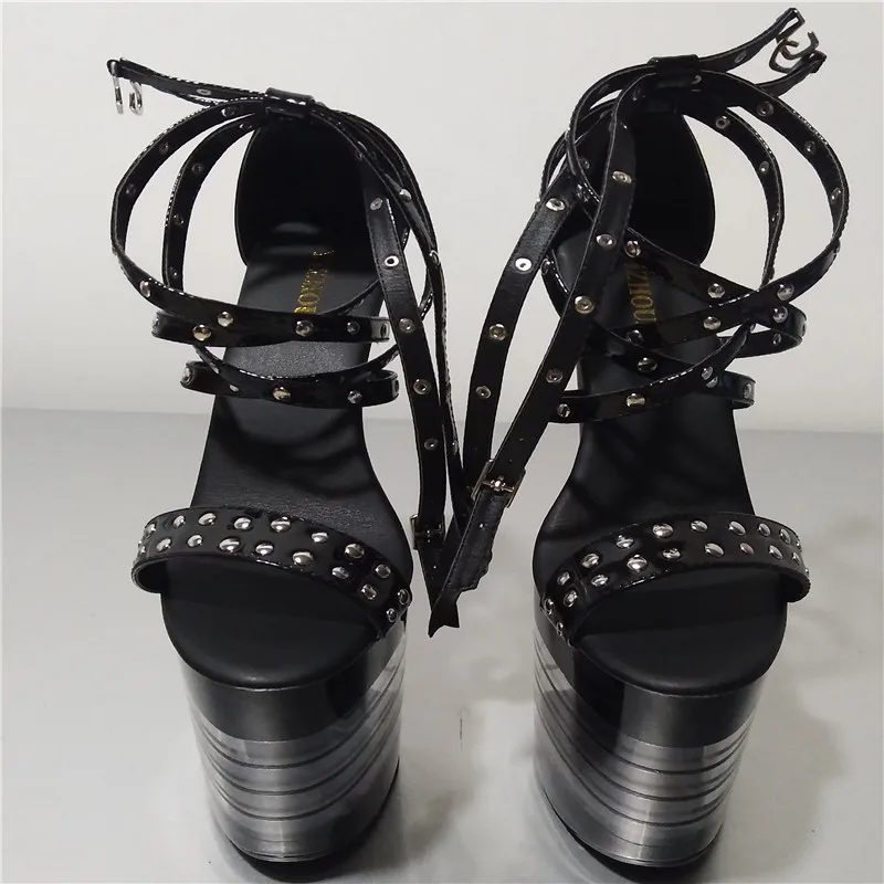 Женская экзотическая танцевальная обувь на платформе 8 дюймов сандалии в стиле