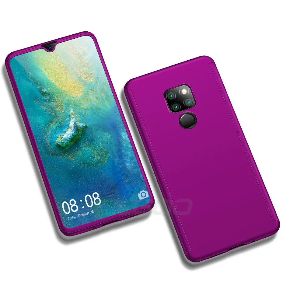Фиолетовый OICGOO 360 Полный чехол для телефона для huawei P20 mate 20 Pro Lite 20X Coque чехол для huawei P30 mate 10 Pro mate 20 X Lite чехол s - Цвет: Фиолетовый