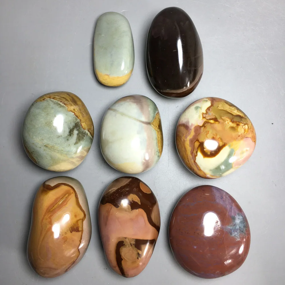

1024g 8pcs Ocean Jasper ! RARE NATURAL OCEAN JASPER QUARTZ egg Healing