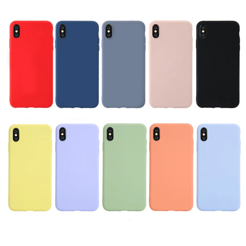 Модный ударопрочный ТПУ матовый Силиконовый чехол для iPhone 7 XS XR Max 8X6 6S Plus