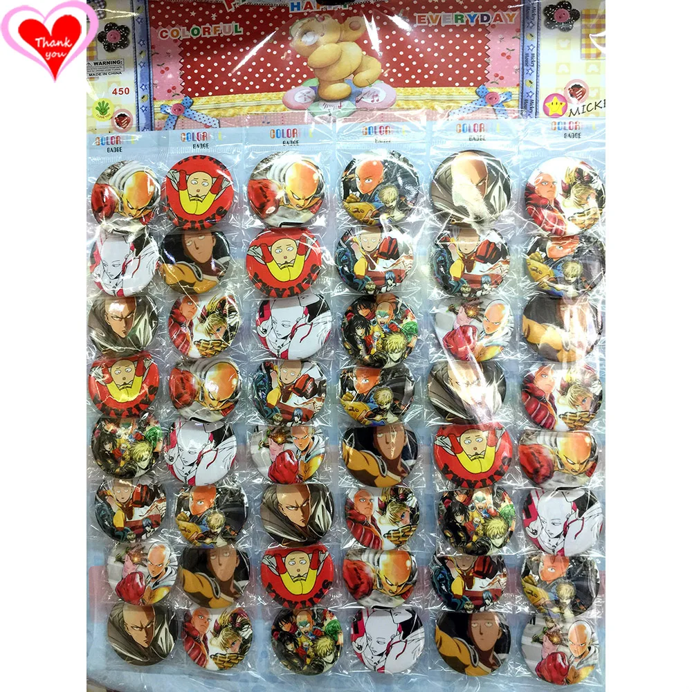 Брошь на булавке с надписью Love Thank You ONE PUNCH MAN 45 мм 16/24/32/40/48 шт.|brooch pins lot|toy lotbrooch anime |