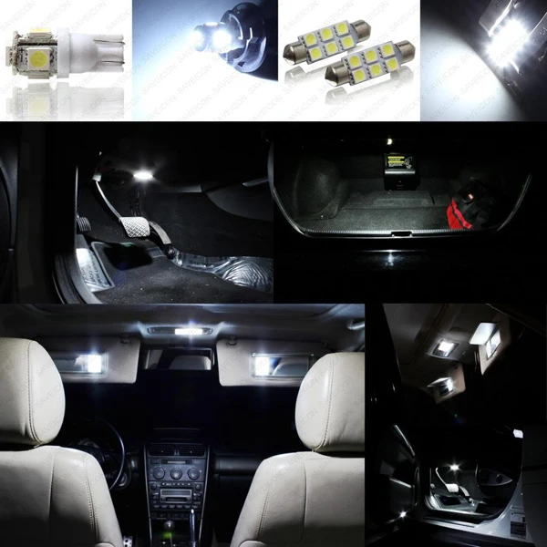 

21PCS LED Reading Light/Interior dome map Light Kit Bulb Upgrade for 1998 - 2004 A6 C5 (e.g.Glove box,Trunk,door,Visor Light)